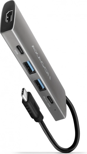 Hub USB multipuerto 5 en 1, 10Gbps, 2x USB-A + 2x USB-C + HDMI 4K/30Hz, PD 60W