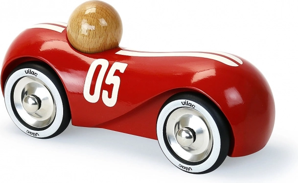 Vilac coche de carreras de madera Streamline vintage rojo