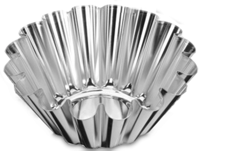 Molde para bizcocho tipo bundt de 14 cm de chapa estañada