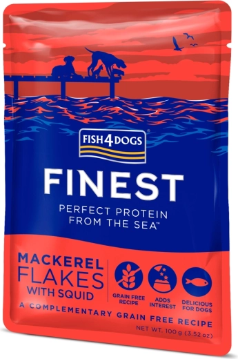 Bolsa para perros con caballa y calamar FISH4DOGS 100 g