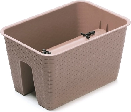 Macetero para barandilla Ratolla 40 cm mocca