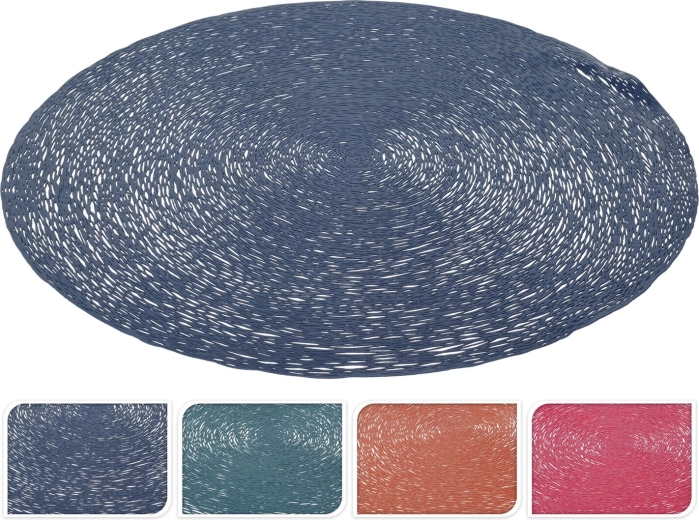Mantel individual redondo PV 37 cm – mix de colores
