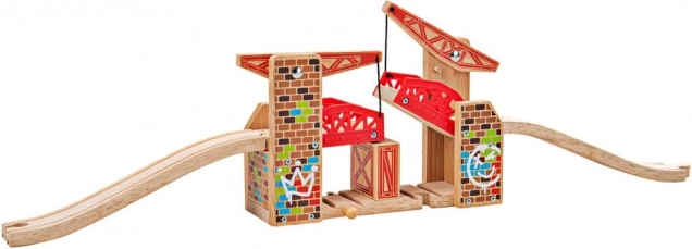 Bigjigs Rail Puente levadizo doble Graffiti