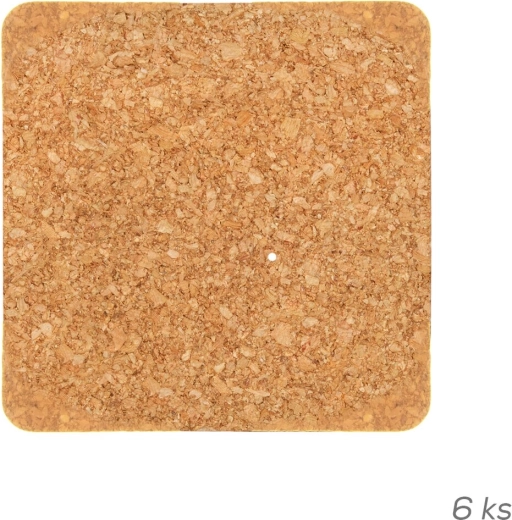 Posavasos de corcho 9,5 × 9,5 cm (6 uds.)