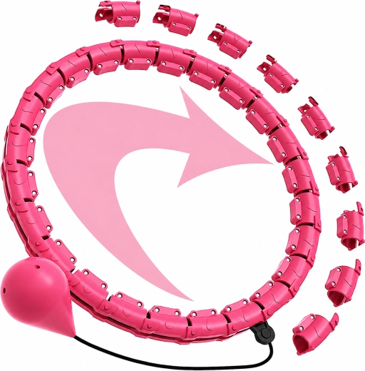 Hula hoop inteligente ajustable con peso y protuberancias de masaje + cinturón reductor