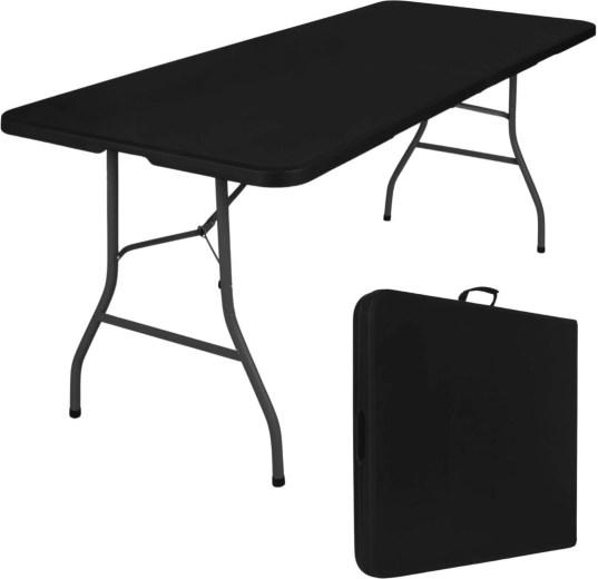 Mesa plegable de jardín / catering de 180 cm negra - 1 unidad