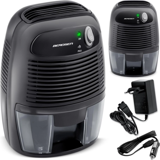 Deshumidificador de aire eléctrico Berdsen BR-68B con adaptador para coche 12V, negro
