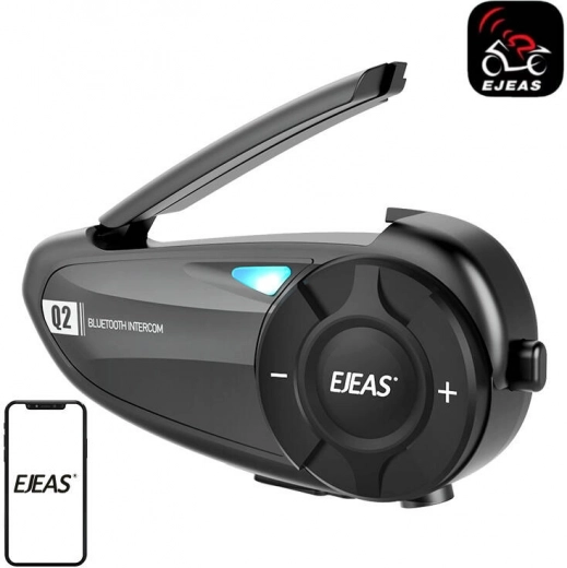 Intercomunicador para motocicleta EJEAS Q2 con Bluetooth 5.1 y reducción de ruido