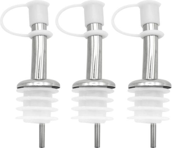 Tapones vertedores de acero inoxidable para botellas, 3 uds.