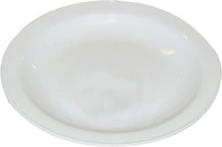 Plato llano de plástico 23 cm blanco