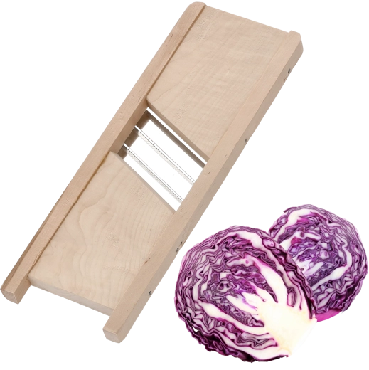 Rallador de col de madera 44 × 15 cm con 3 cuchillas