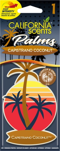 Ambientador colgante para coche California Scents Palm Capistrano Coconut