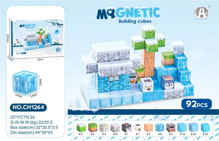 Cubos magnéticos 3D para niños 92 uds.