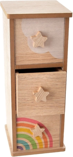 Organizador de madera Rainbow con 3 cajones
