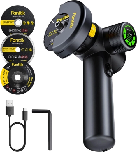 Amoladora angular a batería Fanttik M10 Ace con USB‑C y motor sin escobillas