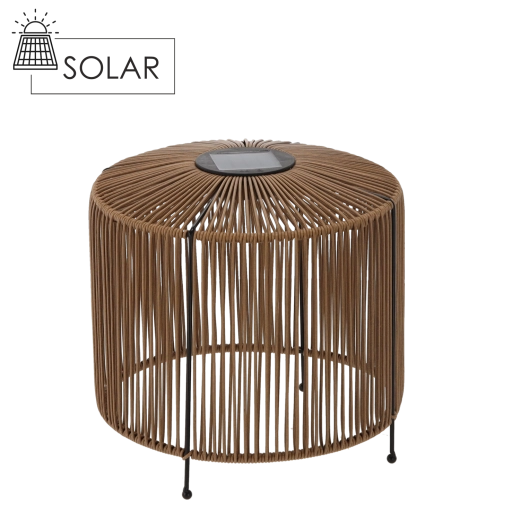Farolillo LED solar marrón de 25 cm
