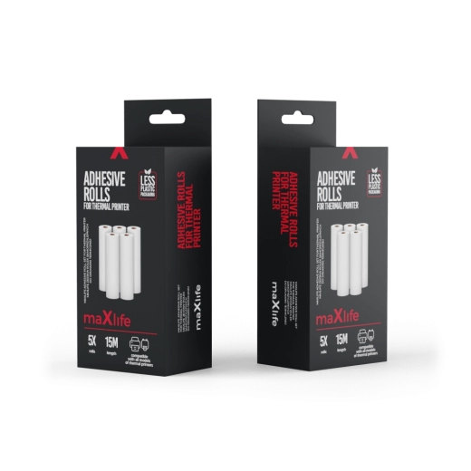 Maxlife Roll Set – set de 5 rollos térmicos para impresoras térmicas