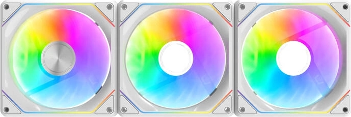 Ventiladores para PC Darkflash Gauss ARGB blanco RGB set de 3 piezas