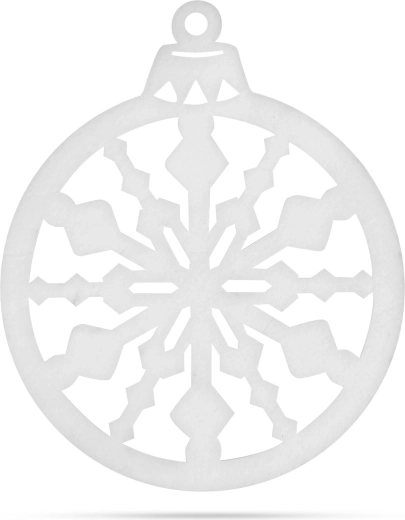 Decoración textil navideña en forma de campana, blanca/dorada