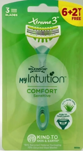 Maquinilla de afeitar desechable WILKINSON Xtreme3 My Intuition Comfort Sensitive 6+2