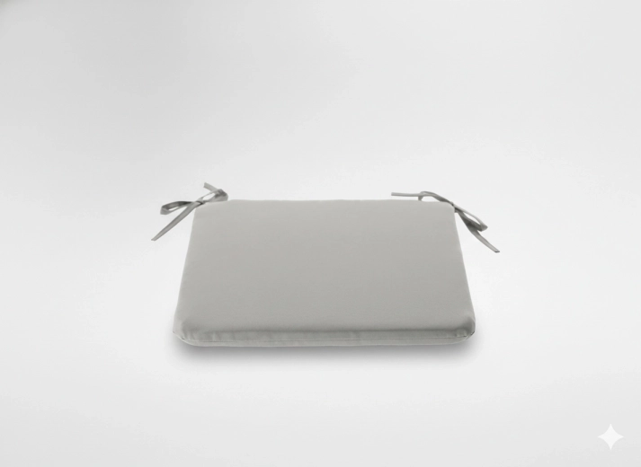 Cojín para silla 40 × 40 × 3 cm gris claro