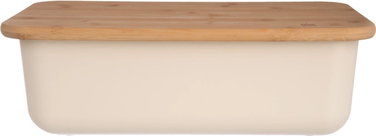 Panera de plástico y bambú beige 40 × 23 × 13 cm