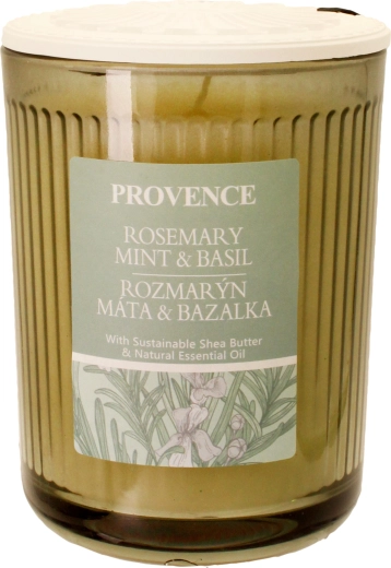 Vela perfumada en vidrio Hierbas verdes 230 g