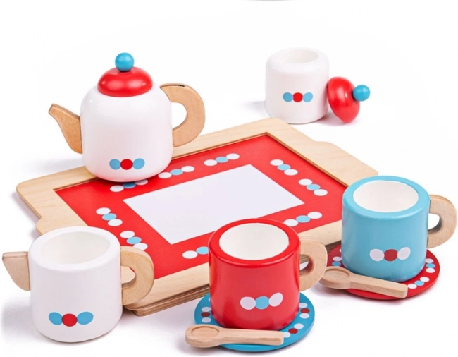 Servicio de té de madera con lunares BIGJIGS TOYS