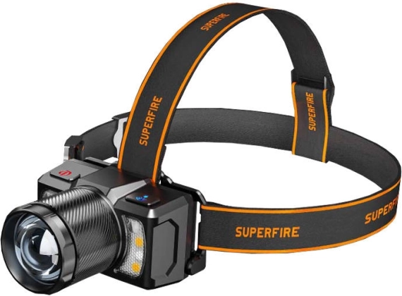 Linterna frontal Superfire 700 lm con USB-C