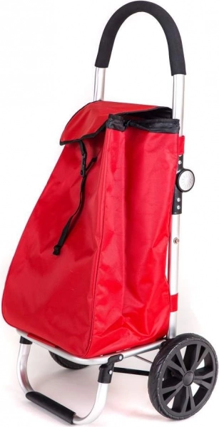 Bolsa de la compra plegable con ruedas 98 × 48 × 36 cm, roja
