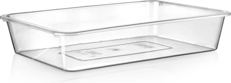Cuenco de plástico transparente 30 × 21 cm