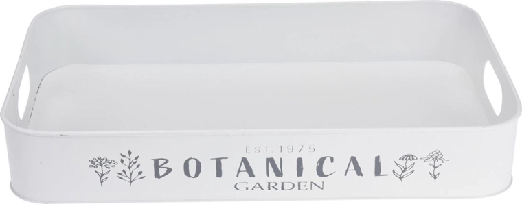 Elegante motivo de jardín en blanco y gris
