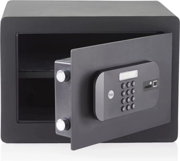 Caja fuerte doméstica con lector de huellas dactilares