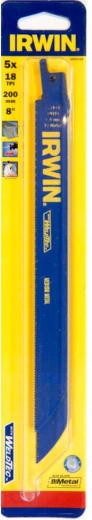 Hoja de sierra para metal para sierra sable 200 mm, 18 TPI, 5 uds IRWIN