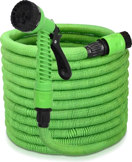 Manguera de jardín extensible 1/2 con pistola y conectores rápidos – 5–15 m