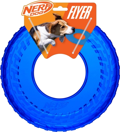 Nerf Dog aro volador de goma transparente 25 cm