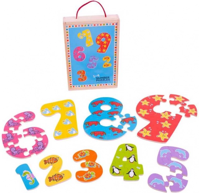 Rompecabezas educativo números 1–9