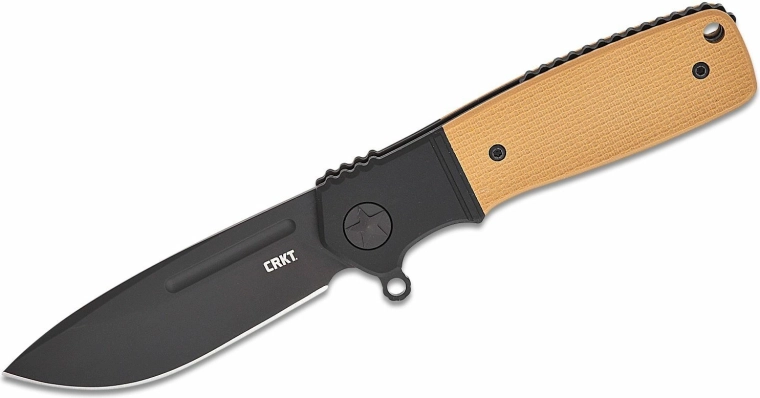 Navaja de bolsillo CRKT Homefront Compact 7,3 cm, negro/naranja, aluminio y G10