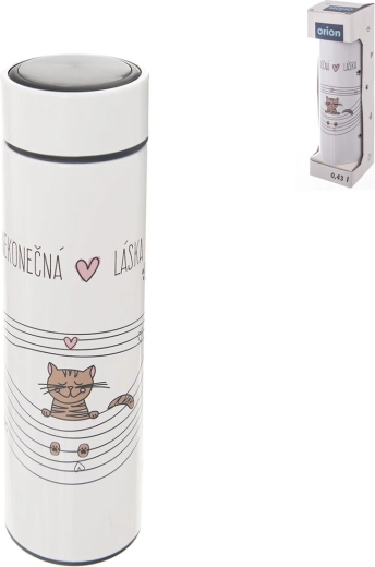 Termo de acero inoxidable «Amor infinito» con gato 0,4 l