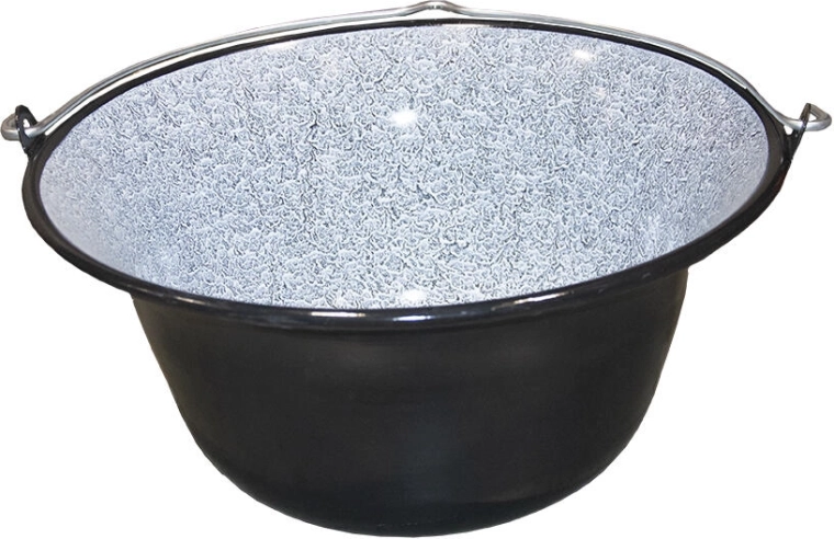 Caldero de 10 l de acero esmaltado – negro