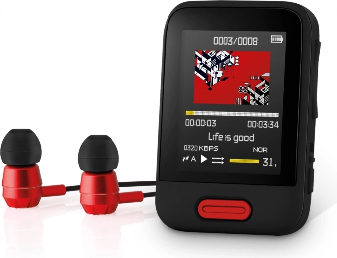 Reproductor MP3/MP4 de 16 GB con Bluetooth y pantalla de 1,8" - 1 unidad