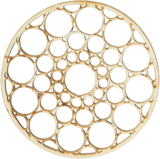 Posavasos de madera con motivo de mandala 10 cm