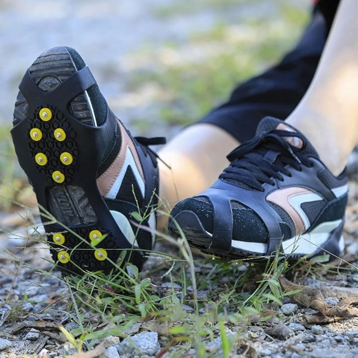 Cubiertas antideslizantes para zapatos con puntas metálicas, TPE elástico, talla 42–48