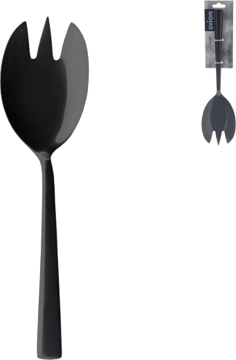 Tenedor para ensalada de acero inoxidable en acabado negro, 1 ud.