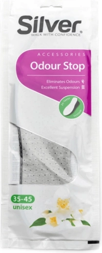 Silver Odour Stop plantilla para calzado con carbón activo (recortable) 34–45