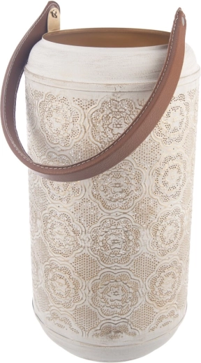 Portavelas Mandala beige-dorado 27 cm