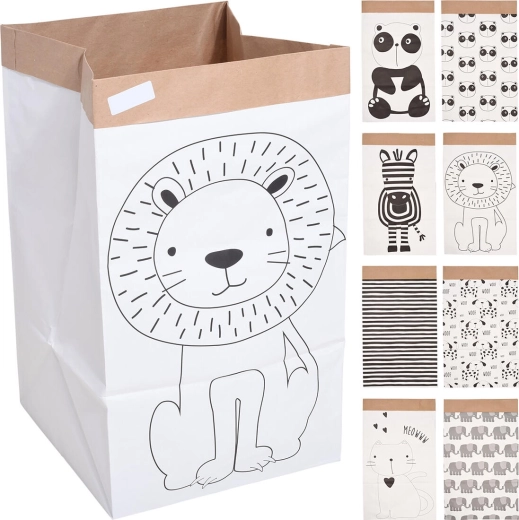 Cestos de almacenamiento infantiles Animales – juego de 2 uds., de papel, mix de diseños