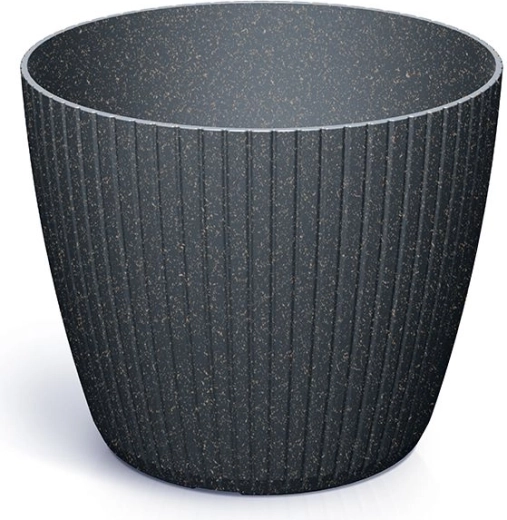 Maceta Lamia Eco Wood antracita 17,8 cm