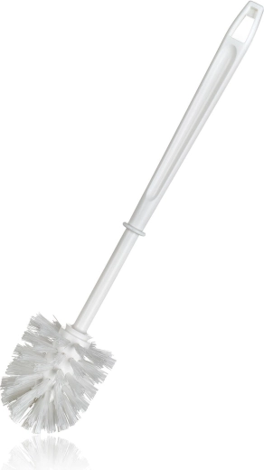Cepillo WC de plástico blanco 8 × 36 cm