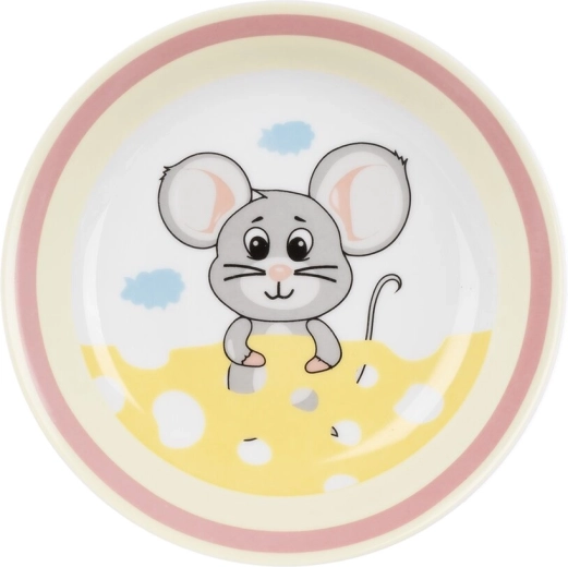 Plato infantil hondo porcionado Ratón 19 cm